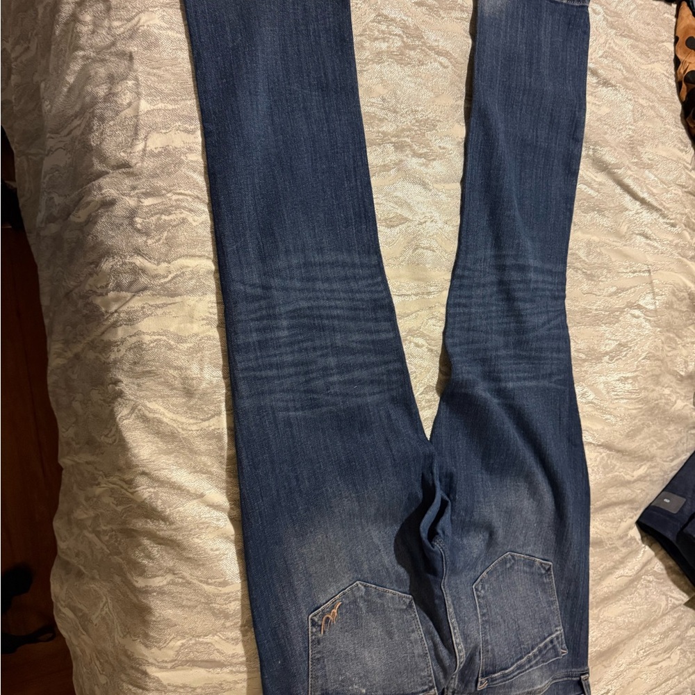 Express Dark Blue Ankle Jeans